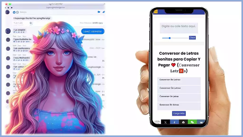 Conversor Letras para copiar y pegar conversor de letras